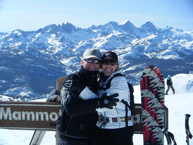 Jessica and Ray posing at Mammoth